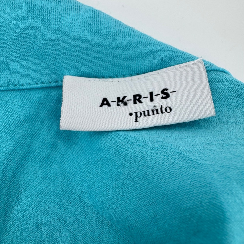 Akris Punto Striped A-Line Skirt Top Set Womens 10 Pleated Pockets‎ Designer - Picture 15 of 16